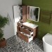 Мебель для ванной Атлантика 80 Plus Люкс комплект, напольный, старое дерево