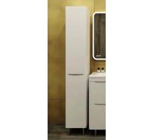Пенал Бергамо 30 L напольный, с корзиной, белый
