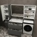 Пенал Бергамо 30 L напольный, с корзиной, серый матовый