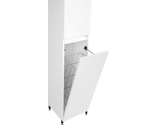 Пенал Даллас 30 L/R, Пленка, с корзиной, напольный, белый