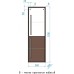 Пенал Экзотик 36 R подвесной, древесина/белый глянец