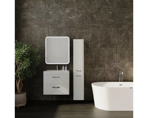 Пенал Каре 30 L/R Люкс PLUS напольный, с корзиной, белый