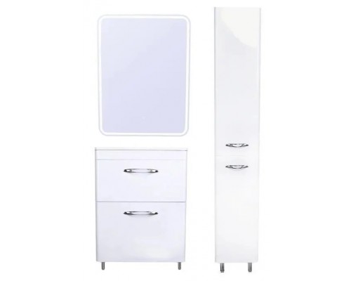Пенал Каре 30 L/R Люкс PLUS напольный, с корзиной, белый