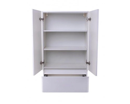 Шкаф навесной Атлантика 60х100 с ящиком, антискрейч, белый матовый