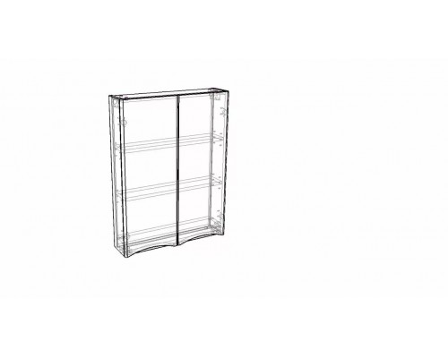 Шкаф навесной Бергамо 60 мини люкс, антискрейч, черный матовый