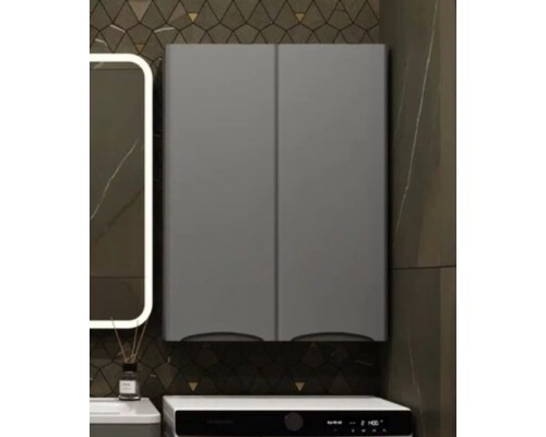 Шкаф навесной Бергамо 60 мини люкс, антискрейч, серый матовый