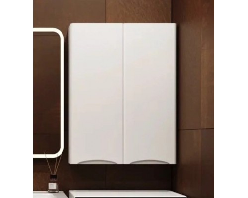 Шкаф навесной Бергамо 60 мини люкс, белый антискрейч