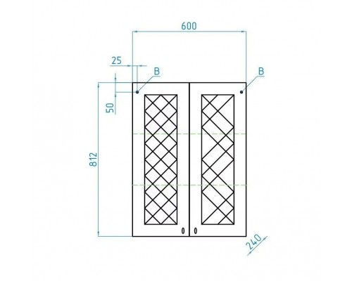 Шкаф навесной Канна 60 Люкс, белый