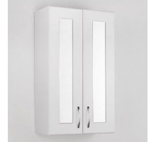 Шкаф навесной с зеркальными вставками Эко Стандарт 48 белый