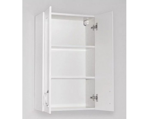 Шкаф навесной с зеркальными вставками Эко Стандарт 48 белый