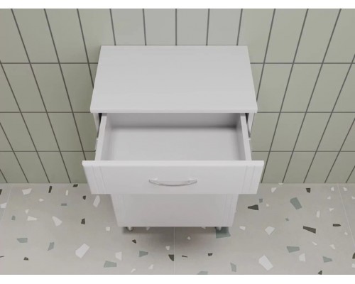 Тумба-комод Эко Стандарт 50 с корзиной, белая