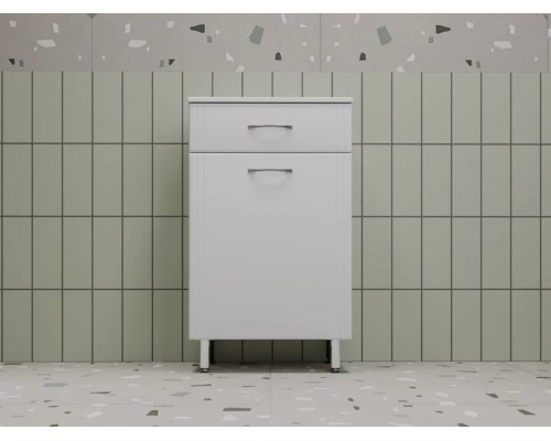 Тумба-комод Эко Стандарт 50 с корзиной, белая