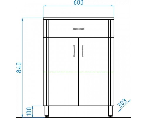 Тумба-комод Эко Стандарт 60 белая
