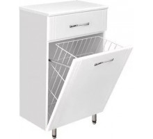 Тумба-комод Эко Стандарт 60 с корзиной для белья, белая