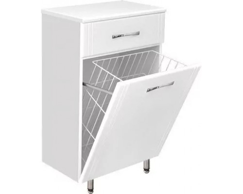 Тумба-комод Эко Стандарт 60 с корзиной для белья, белая