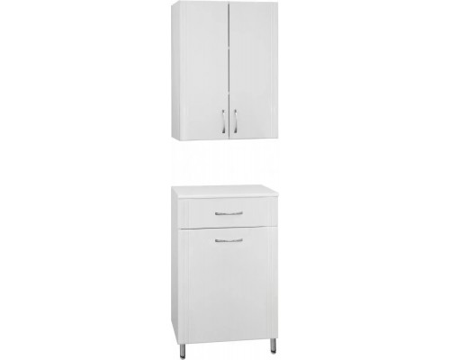 Тумба-комод Эко Стандарт 60 с корзиной для белья, белая