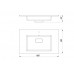 Тумба Марокко 100 напольная, с раковиной серый шелк, белый матовый