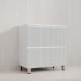 Тумба Марокко 80 напольная, с раковиной серый шелк, белый матовый