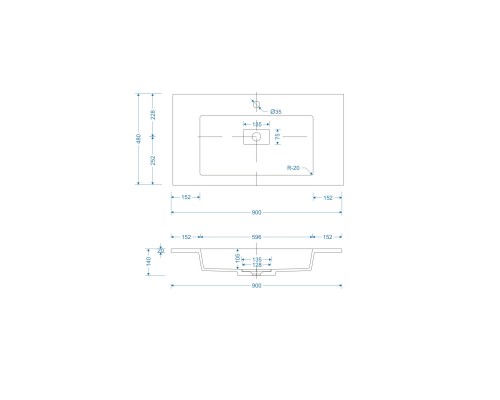 Тумба Марокко 90 напольная, с раковиной антрацит, графит