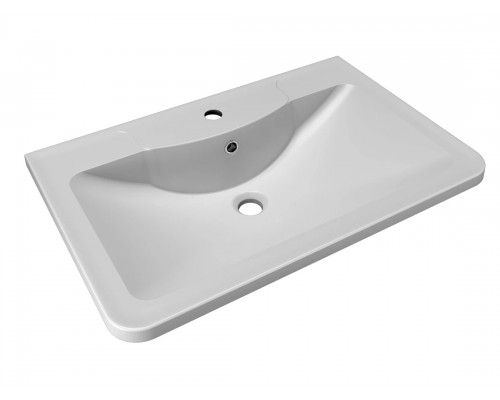 Тумба напольная Атлантика 70 Plus Люкс с раковиной Атлантика 70, антискрейч, белый матовый