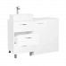 Тумба напольная Берн 120 Plus с раковиной Crea 35 Square, под стиральную машину, белая
