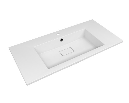 Тумба напольная Лима 100 эмаль, с раковиной LINE 100 жасмин, белый матовый