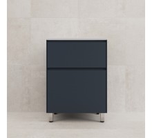 Тумба напольная Лима 60 с раковиной Line 60, 2 ящика, графит