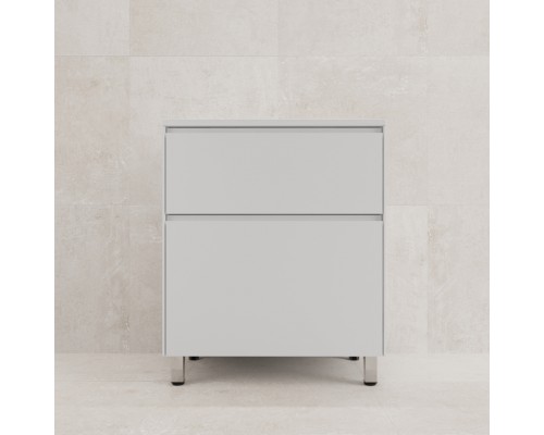 Тумба напольная Лима 70 с раковиной Line 70, 2 ящика, белый матовый