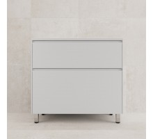 Тумба напольная Лима 90 с раковиной Line 90, 2 ящика, белый матовый