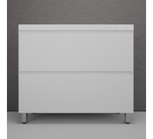 Тумба напольная Манхэттен 100 Эмаль, с раковиной Asti 100 белый, белый матовый