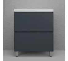 Тумба напольная Манхэттен 70 Эмаль, с раковиной Asti 70 белый, графит