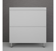 Тумба напольная Манхэттен 80 Эмаль, с раковиной Asti 80 белый, белый матовый