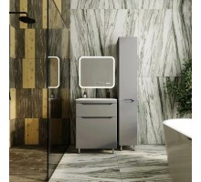 Тумба напольная Марелла 60 с раковиной Марелла Люкс 60, серый матовый
