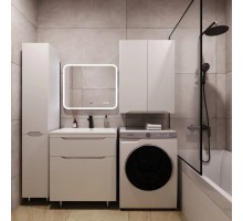 Тумба напольная Марелла 70 с раковиной Марелла Люкс 70, белый матовый