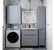 Тумба напольная Марелла 70 с раковиной Марелла Люкс 70, серый матовый