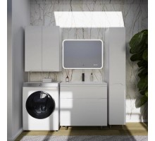 Тумба напольная Марелла 80 с раковиной Марелла Люкс 80, белый матовый