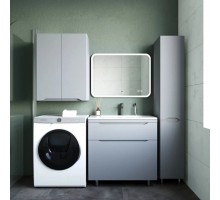 Тумба напольная Марелла 80 с раковиной Марелла Люкс 80, серый матовый