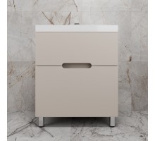 Тумба напольная Матис 70 с раковиной ASTI 70 белый, (2 ящика), Крем
