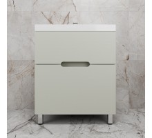 Тумба напольная Матис 70 с раковиной ASTI 70 белый, (2 ящика), Олива