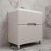 Тумба напольная Матис 80 с раковиной ASTI 80 белый, (2 ящика), Крем