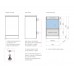 Тумба напольная МОНО 50 с раковиной ASTI 50 серый шелк, (1 дверь), белый софт