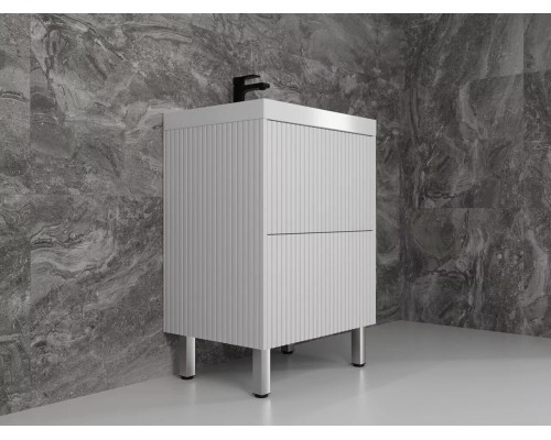 Тумба напольная Стокгольм 60 с раковиной Classic 60, белый софт