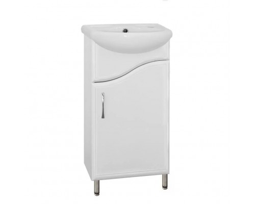 Тумба напольная Волна №2 40 с раковиной Азов 40, белая