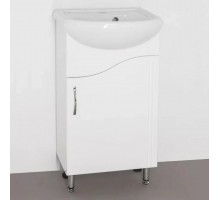 Тумба напольная Волна №2 45 с раковиной Уют 45, белая