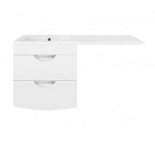 Тумба напольная Жасмин-2 60 Люкс Plus с раковиной Даллас 120 Люкс L под стиральную машину, белая