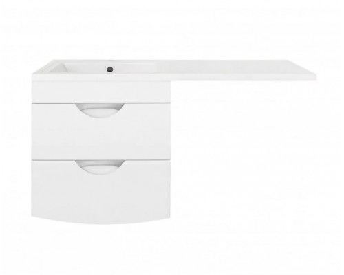 Тумба напольная Жасмин-2 60 Люкс Plus с раковиной Даллас 120 Люкс L под стиральную машину, белая