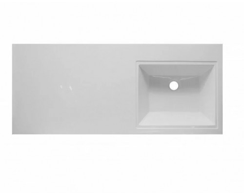 Тумба напольная Жасмин-2 60 Люкс Plus с раковиной Даллас 120 Люкс R под стиральную машину, белая