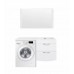 Тумба напольная Жасмин-2 60 Люкс Plus с раковиной Даллас 120 Люкс R под стиральную машину, белая