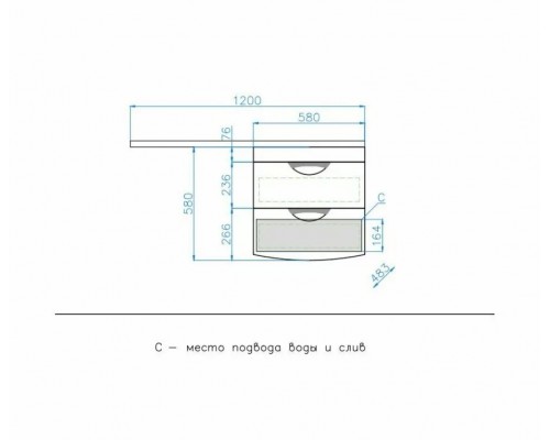Тумба напольная Жасмин-2 60 Люкс Plus с раковиной Даллас 120 Люкс R под стиральную машину, белая