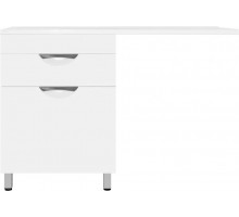 Тумба напольная Жасмин 60 с раковиной 120 Даллас Люкс PLUS L под стиральную машину, с корзиной, белая